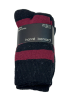 Harvé Benard Socks (3) Red / Black Boot Crew 85% Cotton 12% Polyester Wo... - $13.86