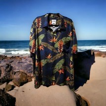 Guy Harvey Aftco Bluewater Hawaiian Shirt Made in USA Men’s 2XL Floral Swordfish - £20.15 GBP