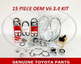 Genuine Toyota Oem 3.4 Liter 5VZFE V6 Complete 17pcs Timing Belt &amp; Pump Kit - £296.47 GBP