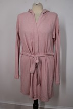 PJ Salvage S Pink Fuzzy Soft Short Belted Hooded Robe - £26.89 GBP