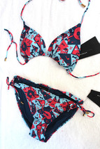 NWT Marc Jacobs Hot Rouge Red Blue Signature Sexy Halter Bikini Swim Suit S $170 - £77.79 GBP