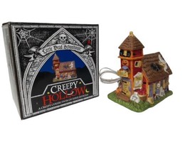 Cannon Falls Creepy Hollow Little Dead Schoolhouse Mini Light Up Halloween House - £34.52 GBP