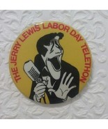 Labor Day Art pin back button 1980 Jerry Lewis  - $20.78 CAD