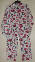 NEW WOMENS GILLIGAN &amp; O&#39;MALLEY &quot;Shopaholic&quot; SUPER SOFT FLANNEL PAJAMA SE... - £36.75 GBP