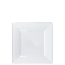 6.5&quot; Disposable Fancy Square White Plastic Salad/Dessert Plates Splendid 70pcs - £39.65 GBP