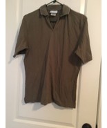 Outer Banks Men’s Green Short Sleeve Polo Shirt Button Pullover Size Medium - $28.13