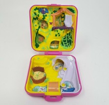 Vintage 1989 Polly Pocket Bluebird Wild Zoo World Pet Parade Pink Compact Toy - £26.27 GBP