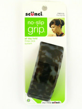 SCUNCI NO SLIP GRIP BARRETTE WITH 3CLICK SYSTEM - 1 PC. (17853-GL) - £6.27 GBP