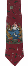 Yule Tie Greetings Happy Holidays Hallmark Men&#39;s Tie Necktie Christmas 4&quot; x 58&quot; - £11.51 GBP
