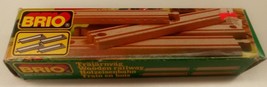 BRIO 3341 Long 9&quot; Railway Straight Tracks  Vntg 1980s, 3-5 years/4pcs Excellent! - £19.66 GBP