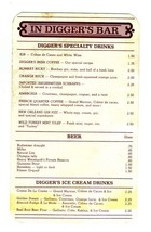 In Digger&#39;s Bar  Menu East Portland Oregon  - $11.88