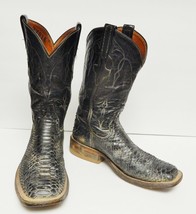 Rios of Mercedes Python Reptile Boots Snakeskin Cowboy Black Mens 6.5 C ... - $328.00