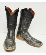 Rios of Mercedes Python Reptile Boots Snakeskin Cowboy Black Mens 6.5 C ... - £260.73 GBP
