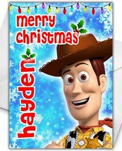 SHERIFF WOODY Personalised Christmas Card - Disney Personalised Christma... - $4.10
