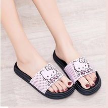 Women&#39;s Sandals Hello Kitty Flip Flops Slippers Open Toe Home Comfortable Shoes - £21.64 GBP