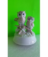 Vintage Owl Music Box Porcelain Owl Figurine Decorative Wind Up Japan Sh... - $275.70 MXN