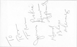 James &#39;Pookie&#39; Hudson (d. 2007) Signed Autographed &quot;Spaniels&quot; 3x5 Index Card - £11.91 GBP