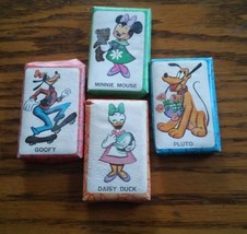 006 4 Vintage Disney Soaky Soap Bars Colgate Palmolive Goofy Minnie Dais... - $15.84