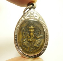 Lord Ganesh pendant blessed in 1967 God of Success with porKae Lersi Hermit Guru - £45.95 GBP