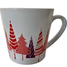 Starbucks Coffee Cup Christmas Trees 14.2 fl oz Mug Red Purple 2017 - £11.61 GBP