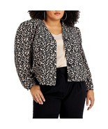 MSRP $109 Bar III Women&#39;s Plus Puff Sleeve Animal Print Blazer Coat, Siz... - $55.55 CAD