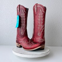 Lane LEXINGTON Womens Cowboy Boots Size 8 Red Leather Western Cowgirl 13&quot; Tall - $247.50