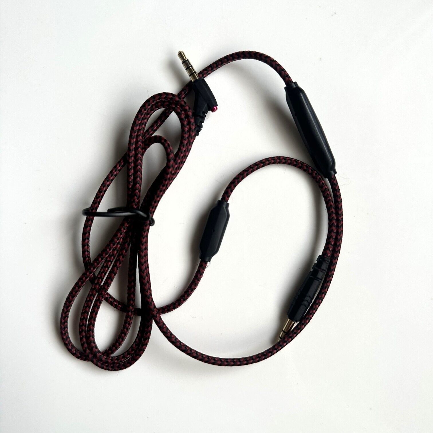 Red Nylon Audio Cable with mic For V-MODA Crossfade LP LP2 M-100 M-200 M-80 V-80