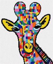 Pepita Needlepoint Canvas: Funky Colorful Giraffe, 10&quot; x 12&quot; - £68.65 GBP+