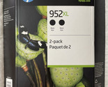 HP 952XL Black Ink Cartridges N9K29BN 2 x F6U19AN Genuine OEM Retail Pac... - $84.98