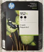 HP 952XL Black Ink Cartridges N9K29BN 2 x F6U19AN Genuine OEM Retail Package - £66.76 GBP