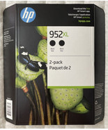 HP 952XL Black Ink Cartridges N9K29BN 2 x F6U19AN Genuine OEM Retail Pac... - £66.87 GBP