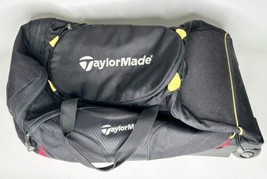 TaylorMade Golf Rolling Wheeled Duffle Travel Luggage Bag Black approx 26x12x12 - £50.80 GBP