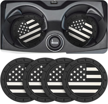 4 Pack Car Cup Holder Coasters, Colored American Flag US Flag Insert Car... - £8.30 GBP