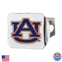 Auburn Tigers Chrome Metal 2" Hitch Cover with 3D Color Team Logo NCAA - $40.95