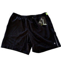 HIND 7 Inch Hydra Solace Reflective Black Green Running Shorts NEW Mens XL - 38&quot; - £41.93 GBP