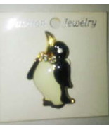 PENGUIN PIN/BROOCH WITH BOW TIE - $8.20 CAD