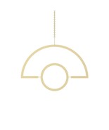 Gold Hanging Semicircle Plant Holder - $827.93 MXN