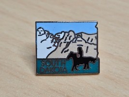 South Dakota Horse &amp; Rider Scenery Silver Tone Vest Pin! - £10.06 GBP