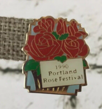 Vintage 1990 Portland Rose Festival Lapel Pin Small Collectible - $6.92