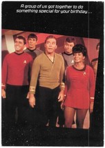 Classic Star Trek Captain Kirk and Crew Greeting Card 1986 #250654 NEW UNUSED - £5.53 GBP