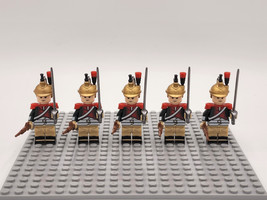 French Dragoons Cavalry French Army Soldiers Napoleonic Wars 5pcs Minifigure Toy - £11.41 GBP