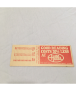 Vintage defunct Hills department store advertising Bookmark price list - $366.64 MXN