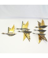 Vtg MCM Metal Brutalist Styled Flying Geese Duck Wall Hanging Set 60s Ho... - $1,350.58 MXN