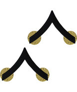 Vanguard USMC Marines E-2 PFC Private First Class Chevrons metal  BLACK ... - $4.80