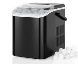 Fast &amp; Quiet Ice Maker for Countertop – 9 Bullet Cubes in 6 Mins, 26lbs/... - $44.43