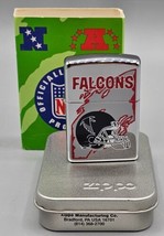 Vintage 1997 Atlanta Falcons Chrome Zippo Lighter #456 - New In Package - £36.78 GBP
