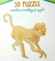 3D WOODEN MONKEY PUZZLE Easy Assemble Toysmith  Age 6+ - $4.94