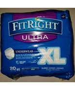 FITRIGHT ULTRA UNDERWEAR PROTECTIVE HEAVY ABSORPTION XL UNISEX 20 PACK - $25.12 CAD