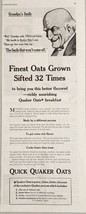 1933 Print Ad Quick Quaker Oats Sifted 32 Times Creep Grandpa Smiling - £12.38 GBP