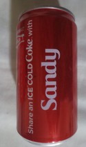 Coca Cola Share a Coke with Sandy 7.5 oz aluminum  Can  emptied from bottom - £3.56 GBP